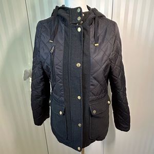TopShop black full zip fall/winter coat Size 6